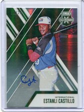 2017 Elite Extra Edition Emerald Green Autographs Estanli Castillo Auto 11/25