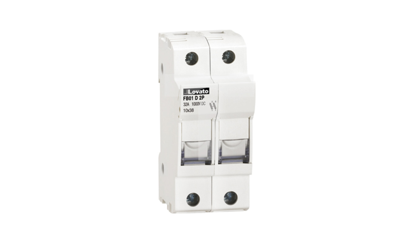 DC fuse base PV 2P 32A 1000V 10x38mm FB01D2P /T2UK