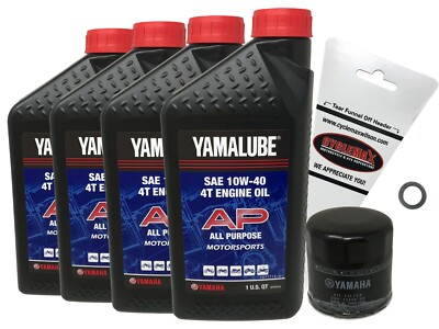 #ad #ad Yamaha OEM Oil Change Kit for 2006 2016 Yamaha YZF R6 with 10W 40 Oil $56.51