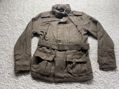 Lrg Lifted Research Group Women Brown Tweed Jacket Coat Belted EUC Men s L