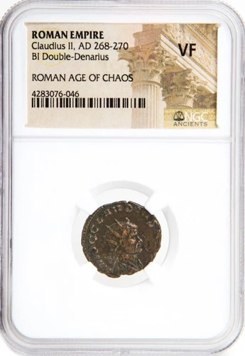 A-DS0 Roman Empire -Emperor Claudius II (AD 268-270) Double-Denarius NGC VF Coin