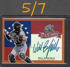 2018 Leaf Metal WILL BANFIELD State Pride Orange Prismatic Auto RC 5/7 Marlins