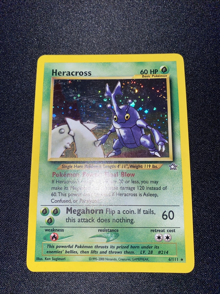 Pokemon - Heracross - HoloFoil Rare! - Neo Genesis - 6/111 - See