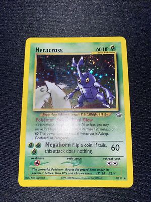 Pokemon - Heracross - HoloFoil Rare! - Neo Genesis - 6/111 - See
