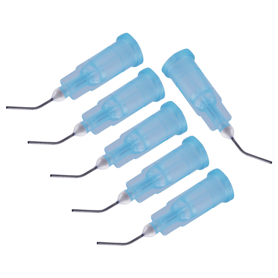 100pcs Prebent 25G Blue Dental Irrigation Needles 0.55mm Etch Delivery