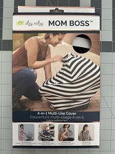 Itzy Ritzy Mom Boss 4in1 Multi Use Baby Cover Black  White