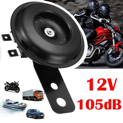 12V 1.5A 105dB Waterproof Motorcycle Horn – Universal Electric Loud Horn – Black/Red