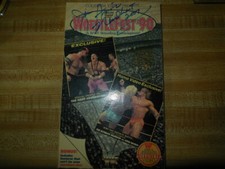 vintage wwf wrestlefest 1990 vhs signed jim the anvil neidhart