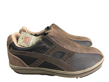 BNWT Mens Sz 7 Rivers Brand Black  Brown Smart Dress or Casual Slip on Shoes