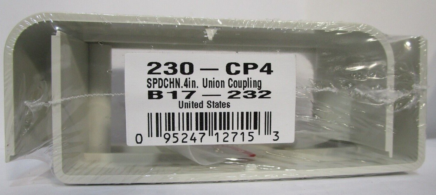 DiversiTech 230-CP4 Union Coupling For Speed Channel, 4 Inch Size, Includes Stainless Steel Screws
