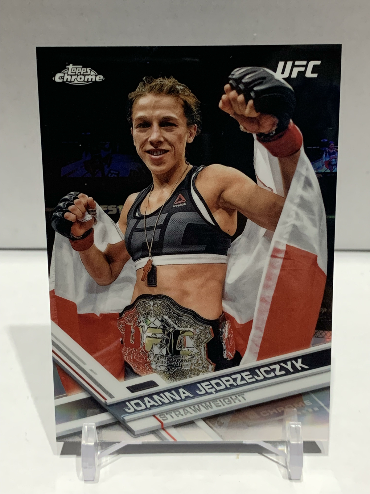 JOANNA JEDRZEJCZYK 2017 TOPPS CHROME UFC (#53) SP SILVER REFRACTOR PARALLEL CARD