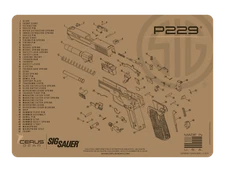 For Sig Sauer P229 P 229 9mm .40 45 Armorers Cleaning Bench Mat Cerus Gear FDE