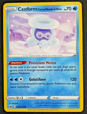 CASTFORM Form Schneewolke 034/198 Common in Deutsch Pokemon Eiskönigreich