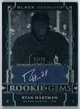 2015-16 UPPER DECK BLACK DIAMOND ROOKIE GEMS BLACK AUTO RYAN HARTMAN AUTO 35/99