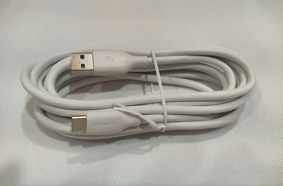 Amazon Basics 10 ft. USB C 2.0 to USB A White Cable  - Image 2 of 4