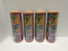 NEW 4 Rolls Of Sweeper Shammy Pads Reusable 15 Sheets Scrubbing Dots Washable