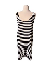 LOFT Dress Womens S Stripe Sleeveless Tank Dress Scoop Neck
