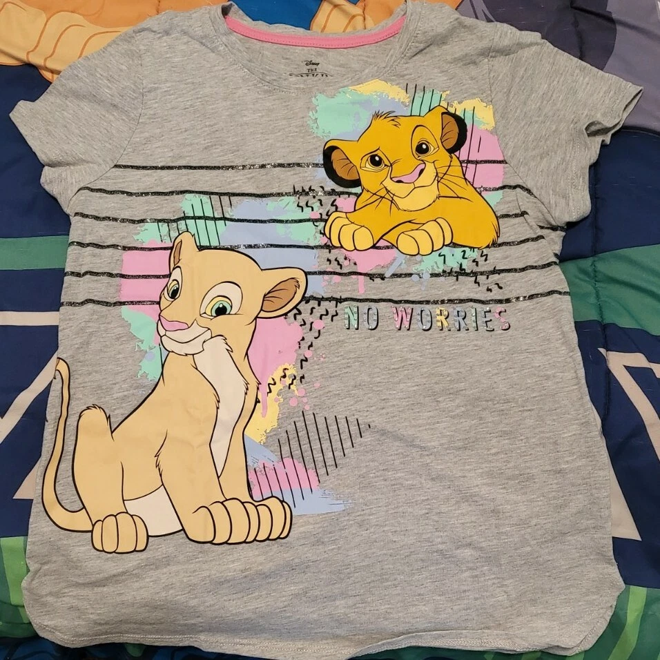 T shirt fille Disney Roi Lion Simba et Nala