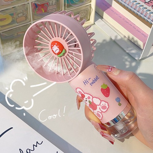 Portable Misting Fan Handheld Person Mister Fan Battery Operated Water Mist GF - Afbeelding 8 van 23