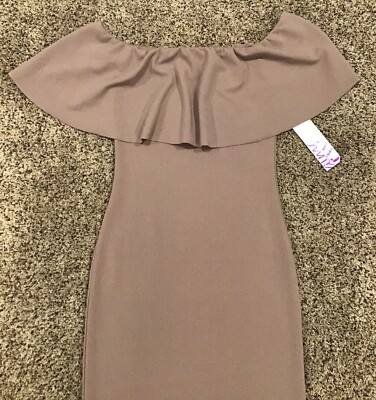 Almost Famous NEW Mauve Size Small Junior Off-Shoulder Bodycon Dress | eBay