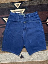 Marithe Francois Girbaud Vintage Y2K Navy Denim Jorts Baggy Shorts Size 31