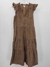 Pre-Owned J Crew Brown Size XS Midi Short Sleeve Dress