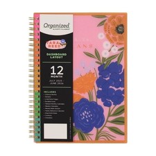 Planner Feathered Flora Small 2025-2026 12 Month Twin Loop Dated Planner
