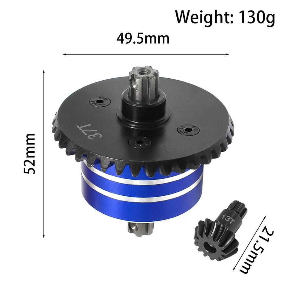 Steel Diff Gear Set 37-13 35-14T for 1/8 1/10 ARRMA 2WD 4WD 3S 4S - Bild 4 von 4
