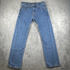 Levis 505 Jeans Men's 30x32 Blue Straight Medium American Workwear Denim Casual