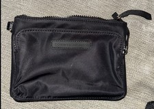 Tommy Hilfiger Black Wristlet Nylon 7  w x 5  h Amazing Condition