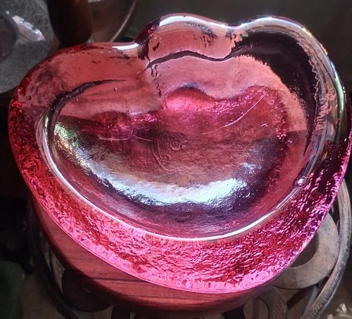 blenko glass trinket dish