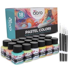 Acrylic Leather Paint for Shoes - 18 Color Leather Paint Kit With 5 Paint Bru...