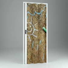 PORTE ACCORDÉON PLACARD INTÉRIEUR PLIANTE COULISSANTE PVC SALLE DE BAIN BOUTON