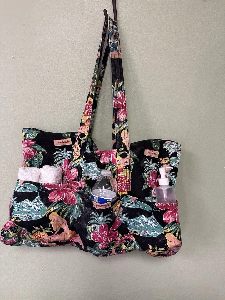 Bolso de Mano Nicole Miller de Lona con Cremallera Completa Negro Foto 3 de 4