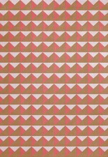 Moderner Geometrischer Getufteter Wollteppich Rosa Beige Dreieck Handarbeit Carpet