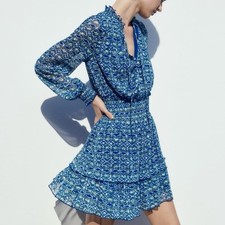 Zara Printed Mini Dress Size S