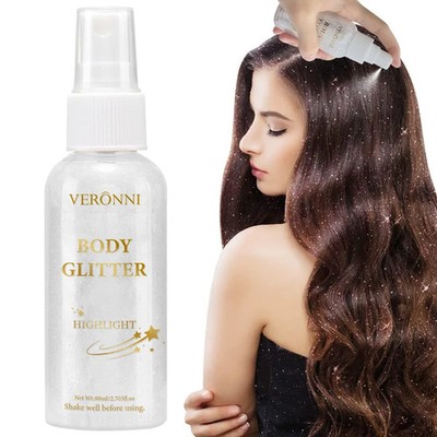 Glitter Haarspray Körper Highlighter Gesicht Körperspray Federleichter Nebel