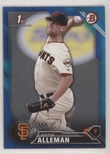 2016 Bowman Draft Draft Picks Blue 56/150 Justin Alleman #BD-71 s3g