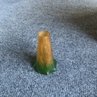 Emerald Green And Amber Tulip Lily Lamp Shade Glass Swirl Glass