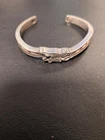 Chinese Vintage Silver Carved Dragon  Cuff