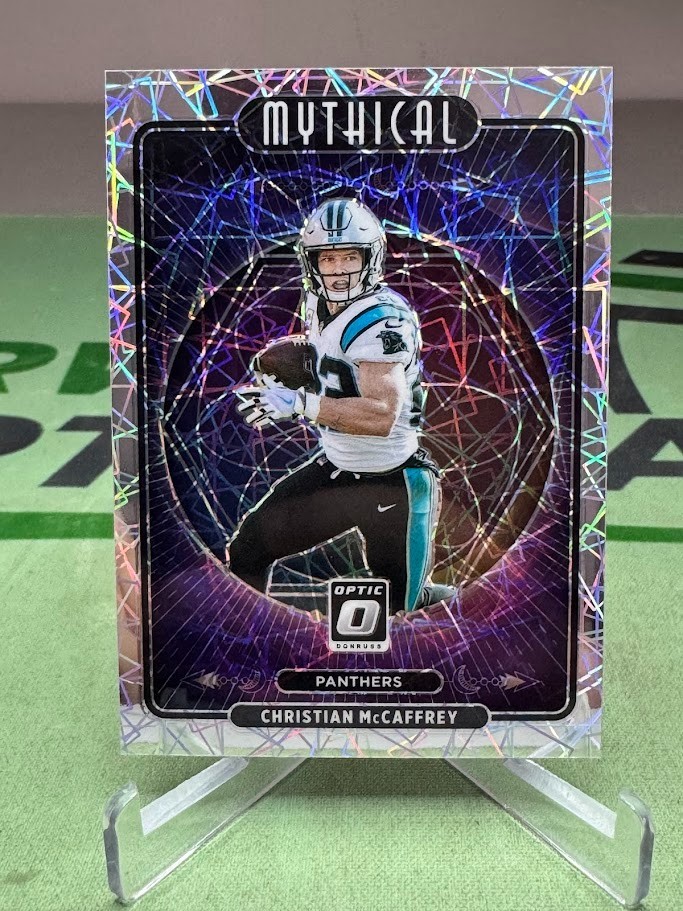 2021 Donruss Optic Christian McCaffrey Mythical SSP Case Hit -Carolina, San Fran