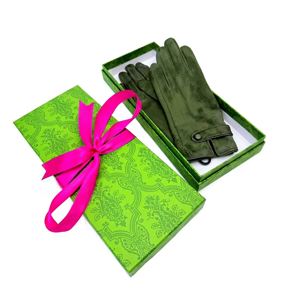 Women Button Gloves Gift Box Winter Warm Fleece Lined Thermal Touch Screen Ready - Image 3 of 4