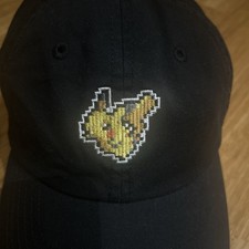 Pokemon Hat  Pikachu  Pixelated, Official 2022  Adjustable Snap Back