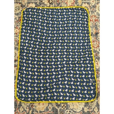 KicKee Pants Stroller Blanket Blue Stork Print