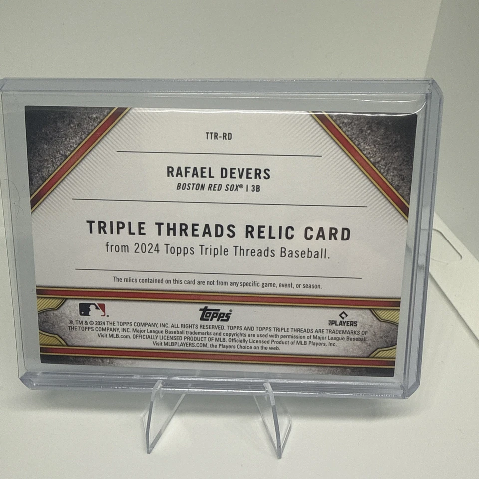 2024 Topps Triple Threads Triple Threads Relics Gold /9 Rafael Devers #TTR-RD - Image 4 of 4