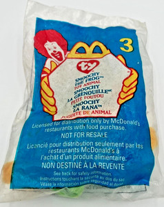 1999 TY Beanie Baby Smoochy the Frog #3 McDonald's Happy Meal Sealed
