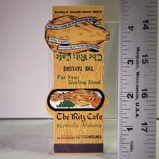 The Ritz Cafe Huntsville Alabama Vintage Woodgrain Design Matchbook