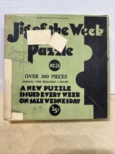 Vintage Jig of the Week Puzzle No 26. Note Says Missing 7 Pieces.