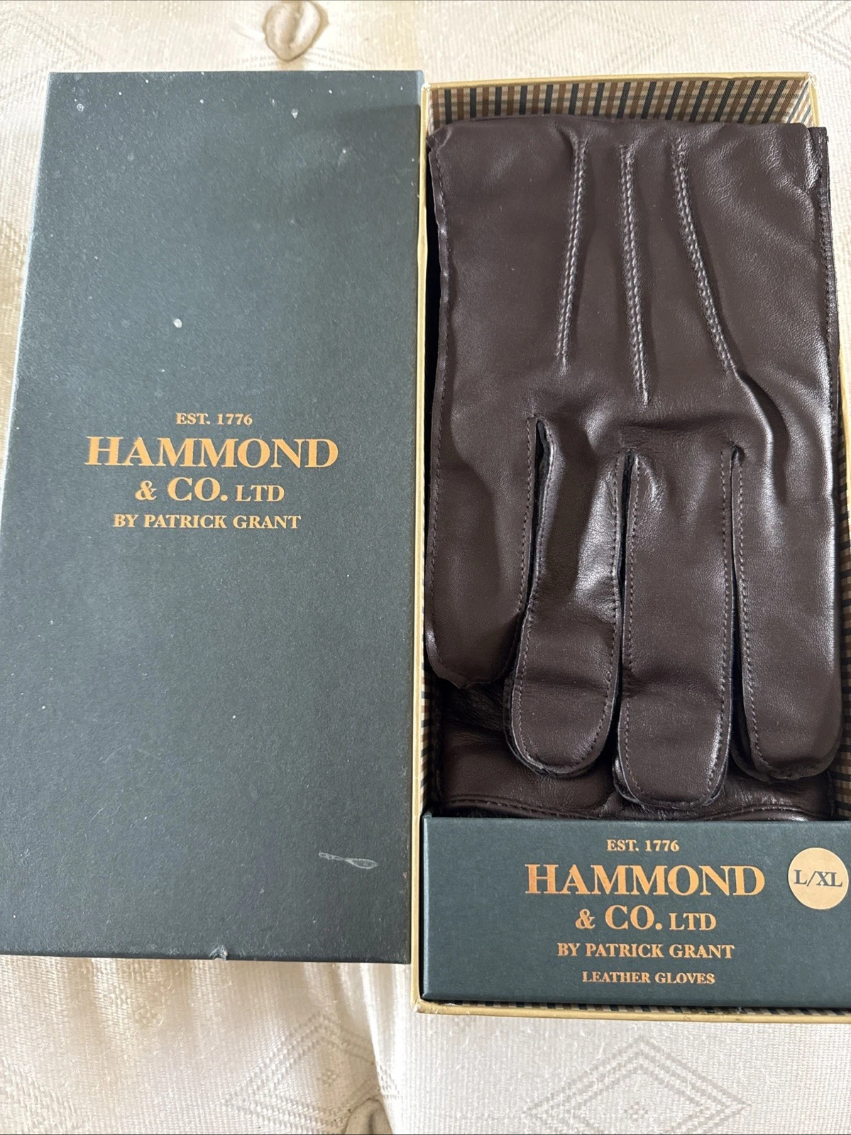 Hammond & Co Leather Gloves Large Brown Mens uk Size L/XL New In Box