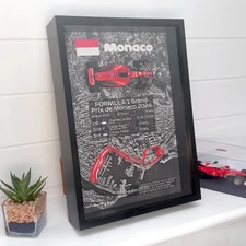 F1 A4 Framed Charles Leclerc Monaco 2024 - Formula 1 Moments - Ferrari SF-24